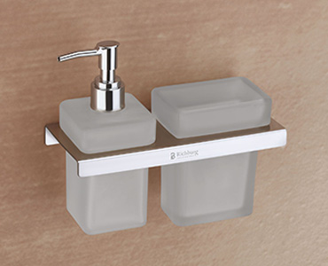 Tumbler Holder With Liquid Soap Dispenser